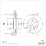 Dynamic Friction 2006-2011 Mercedes-Benz B200 Front GeoSPEC Coated Rotor (288x24.8 Vented) by Dynamic Friction Company 604-63088