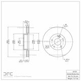 Dynamic Friction 1998-2005 Mercedes-Benz ML430 Front GeoSPEC Coated Rotor (303x26 Vented) by Dynamic Friction Company 604-63122