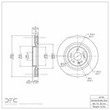 Dynamic Friction 2000-2005 Mercedes-Benz ML500 (USA/Canada) Front GeoSPEC Coated Rotor (345x32 Vented) by Dynamic Friction Company 604-63124
