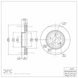 Dynamic Friction 2006-2015 Mercedes-Benz GLK250 Front GeoSPEC Coated Rotor (330x32 Vented) by Dynamic Friction Company 604-63127