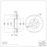 Dynamic Friction 1999-2001 Infiniti I30 Front GeoSPEC Coated Rotor (280x26 Vented) by Dynamic Friction Company 604-67048