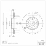 Dynamic Friction 2002-2006 Infiniti I35 Front GeoSPEC Coated Rotor (296x24 Vented) by Dynamic Friction Company 604-67049