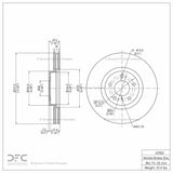 Dynamic Friction 2003-2023 Infiniti QX50 Front GeoSPEC Coated Rotor (320x28 Vented) by Dynamic Friction Company 604-67052
