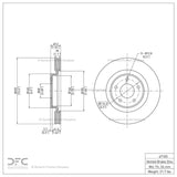 Dynamic Friction 2013-2025 Infiniti JX35 Front GeoSPEC Coated Rotor (320x28 Vented) by Dynamic Friction Company 604-67105