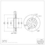 Dynamic Friction 1988-2007 Dodge Colt Front GeoSPEC Coated Rotor (257x24.5 Vented) by Dynamic Friction Company 604-72022