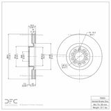 Dynamic Friction 1999-2004 Audi A6 Quattro Front GeoSPEC Coated Rotor (321x30 Vented) by Dynamic Friction Company 604-73023