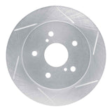 Dynamic Friction 2007-2014 Suzuki SX4 Rear Right Slotted Silver Brake Rotor by Dynamic Friction Company 611-01005R