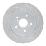 Dynamic Friction 2010-2013 Suzuki Kizashi Rear Left Slotted Silver Brake Rotor by Dynamic Friction Company 611-01006L