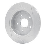 Dynamic Friction 2010-2013 Suzuki Kizashi Rear Left Slotted Silver Brake Rotor by Dynamic Friction Company 611-01006L