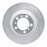 Dynamic Friction 2007-2016 Porsche 911 Rear Left Slotted Silver Brake Rotor by Dynamic Friction Company 611-02047D