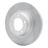 Dynamic Friction 2007-2016 Porsche 911 Rear Right Slotted Silver Brake Rotor by Dynamic Friction Company 611-02048D