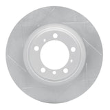 Dynamic Friction 2007-2016 Porsche 911 Rear Right Slotted Silver Brake Rotor by Dynamic Friction Company 611-02048D