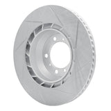 Dynamic Friction 2007-2016 Porsche 911 Rear Right Slotted Silver Brake Rotor by Dynamic Friction Company 611-02048D