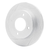 Dynamic Friction 1997-2006 Hyundai Elantra Rear Left Slotted Silver Brake Rotor by Dynamic Friction Company 611-03010L