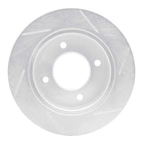 Dynamic Friction 1997-2006 Hyundai Elantra Rear Left Slotted Silver Brake Rotor by Dynamic Friction Company 611-03010L