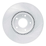 Dynamic Friction 2005-2019 Hyundai Creta (Mexico) Front Left Slotted Silver Brake Rotor by Dynamic Friction Company 611-03020L