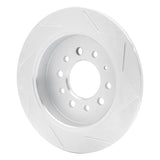 Dynamic Friction 2007-2008 Hyundai Tiburon Rear Left Slotted Silver Brake Rotor by Dynamic Friction Company 611-03025L