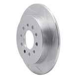 Dynamic Friction 2007-2008 Hyundai Tiburon Rear Right Slotted Silver Brake Rotor by Dynamic Friction Company 611-03025R