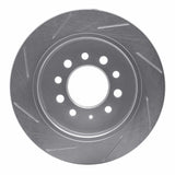 Dynamic Friction 2007-2008 Hyundai Tiburon Rear Right Slotted Silver Brake Rotor by Dynamic Friction Company 611-03025R