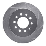 Dynamic Friction 2007-2008 Hyundai Tiburon Rear Right Slotted Silver Brake Rotor by Dynamic Friction Company 611-03025R