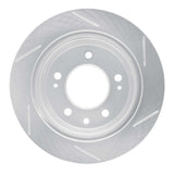 Dynamic Friction 2009-2016 Hyundai Elantra Rear Left Slotted Silver Brake Rotor by Dynamic Friction Company 611-03029L