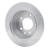 Dynamic Friction 2009-2016 Hyundai Elantra Rear Left Slotted Silver Brake Rotor by Dynamic Friction Company 611-03029L