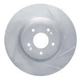 Dynamic Friction 2010-2016 Hyundai Genesis Coupe Front Right Slotted Silver Brake Rotor by Dynamic Friction Company 611-03032R