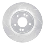 Dynamic Friction 2009-2020 Genesis G80 Rear Left Slotted Silver Brake Rotor by Dynamic Friction Company 611-03039L