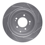 Dynamic Friction 2016-2021 Kia Sportage Rear Left Slotted Silver Brake Rotor by Dynamic Friction Company 611-03052L