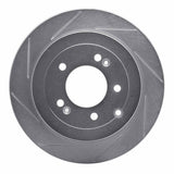Dynamic Friction 2016-2021 Kia Sportage Rear Left Slotted Silver Brake Rotor by Dynamic Friction Company 611-03052L