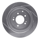 Dynamic Friction 2016-2021 Kia Sportage Rear Right Slotted Silver Brake Rotor by Dynamic Friction Company 611-03052R