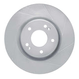 Dynamic Friction 2015-2022 Hyundai Elantra Front Right Slotted Silver Brake Rotor by Dynamic Friction Company 611-03054R