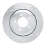 Dynamic Friction 2019-2021 Hyundai Veloster N Rear Right Slotted Silver Brake Rotor by Dynamic Friction Company 611-03062R