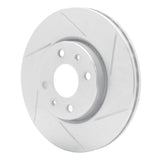 Dynamic Friction 2009-2019 Fiat 500 Front Right Slotted Silver Brake Rotor by Dynamic Friction Company 611-07002R