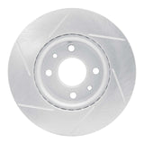 Dynamic Friction 2009-2019 Fiat 500 Front Right Slotted Silver Brake Rotor by Dynamic Friction Company 611-07002R