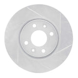 Dynamic Friction 2009-2019 Fiat 500 Front Right Slotted Silver Brake Rotor by Dynamic Friction Company 611-07002R