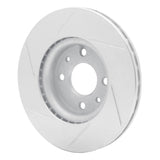 Dynamic Friction 2009-2019 Fiat 500 Front Right Slotted Silver Brake Rotor by Dynamic Friction Company 611-07002R
