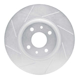Dynamic Friction 2012-2019 Fiat 500 Front Left Slotted Silver Brake Rotor by Dynamic Friction Company 611-07004L