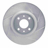 Dynamic Friction 2012-2019 Fiat 500 Front Right Slotted Silver Brake Rotor by Dynamic Friction Company 611-07004R