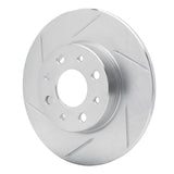 Dynamic Friction 2013-2019 Fiat 500E Rear Left Slotted Silver Brake Rotor by Dynamic Friction Company 611-07005L