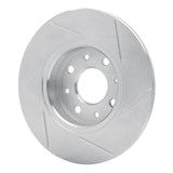Dynamic Friction 2013-2019 Fiat 500E Rear Left Slotted Silver Brake Rotor by Dynamic Friction Company 611-07005L