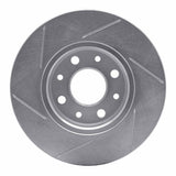 Dynamic Friction 2013-2019 Fiat 500E Rear Right Slotted Silver Brake Rotor by Dynamic Friction Company 611-07005R