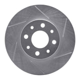 Dynamic Friction 2013-2019 Fiat 500E Rear Right Slotted Silver Brake Rotor by Dynamic Friction Company 611-07005R