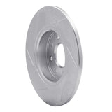 Dynamic Friction 2013-2019 Fiat 500E Rear Right Slotted Silver Brake Rotor by Dynamic Friction Company 611-07005R
