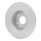 Dynamic Friction 1994-2004 Land Rover Discovery Rear Left Slotted Silver Brake Rotor by Dynamic Friction Company 611-11004L