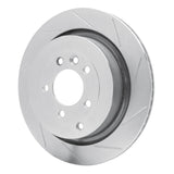 Dynamic Friction 2005-2016 Land Rover LR3 Rear Right Slotted Silver Brake Rotor by Dynamic Friction Company 611-11010R