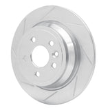 Dynamic Friction 2013-2015 Land Rover LR2 Rear Left Slotted Silver Brake Rotor by Dynamic Friction Company 611-11024L
