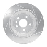 Dynamic Friction 2013-2015 Land Rover LR2 Rear Left Slotted Silver Brake Rotor by Dynamic Friction Company 611-11024L