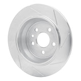 Dynamic Friction 2013-2015 Land Rover LR2 Rear Left Slotted Silver Brake Rotor by Dynamic Friction Company 611-11024L