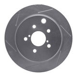 Dynamic Friction 2014-2018 Subaru Forester Rear Left Slotted Silver Brake Rotor by Dynamic Friction Company 611-13027L
